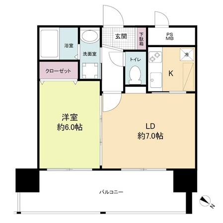 DSタワー大博通りの物件間取画像